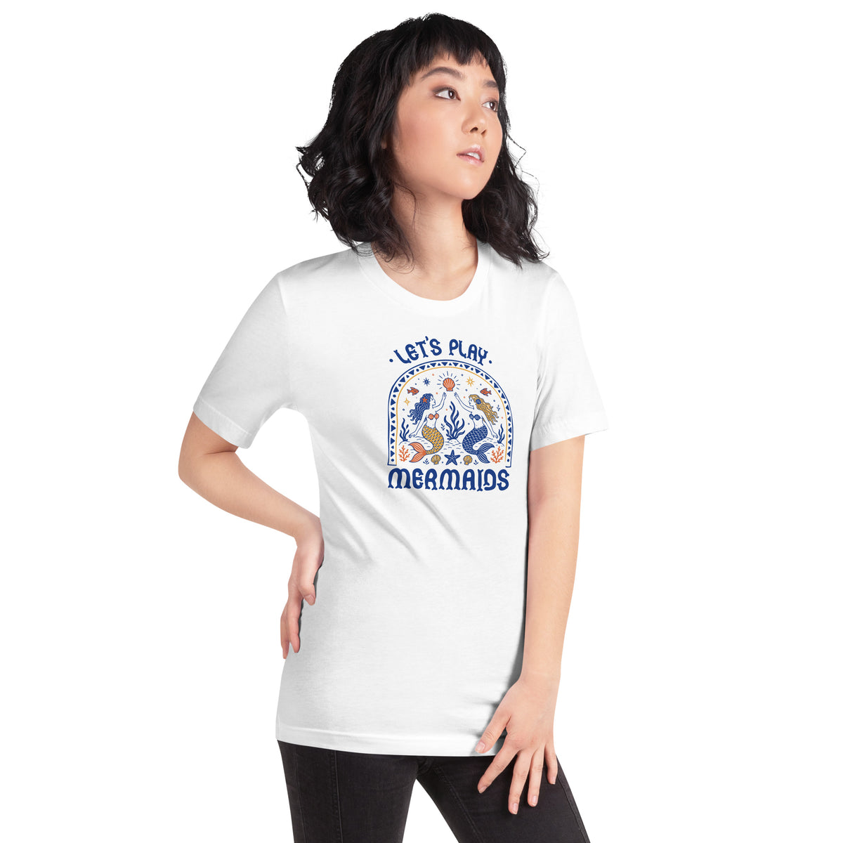 Let’s Play Mermaids T-Shirt | Mermaid Graphic Summer Tee - Spinsterly Co
