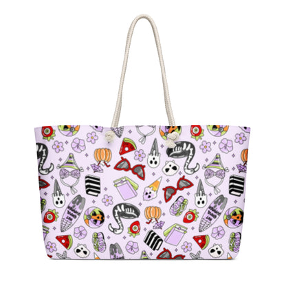 Summerween Oversized Weekender Bag | Kawaii Goth Beach Tote - Spinsterly Co