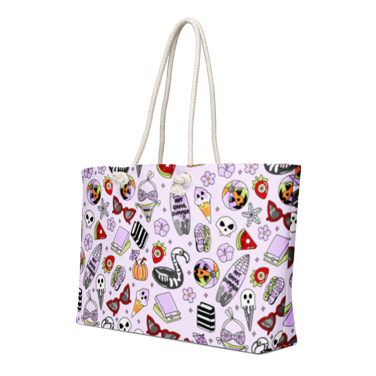 Summerween Oversized Weekender Bag | Kawaii Goth Beach Tote - Spinsterly Co