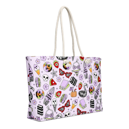 Summerween Oversized Weekender Bag | Kawaii Goth Beach Tote - Spinsterly Co