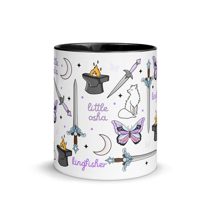 Little Osha Fantasy Scatter Pattern Accent Coffee Mug | Dark Fantasy Bookish Gift - Spinsterly Co