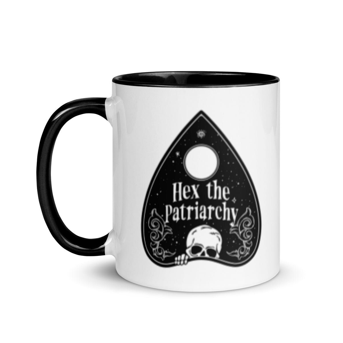 Hex the Patriarchy Ouija Planchette | Color Inside Ceramic Coffee Mug - Spinsterly Co