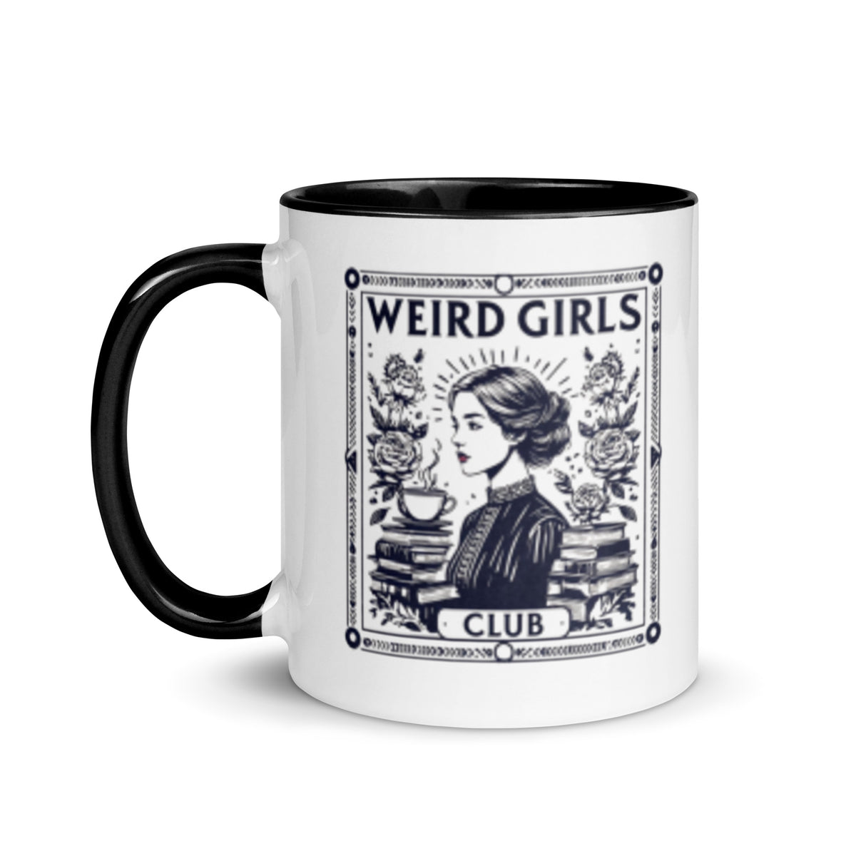Weird Girls Club Tarot Card Accent Coffee Mug | Dark Academia Bookish Gift - Spinsterly Co