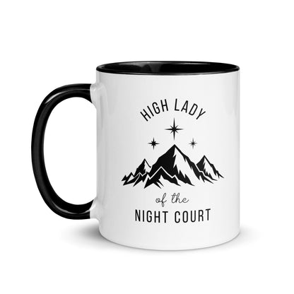 High Lady of the Night Court Mountain Star Accent Coffee Mug | Dark Fantasy Bookish Gift - Spinsterly Co
