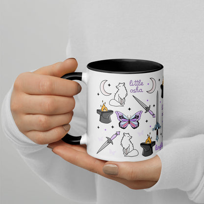 Little Osha Fantasy Scatter Pattern Accent Coffee Mug | Dark Fantasy Bookish Gift - Spinsterly Co