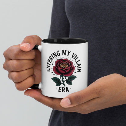 Entering My Villain Era Rose Accent Coffee Mug | Funny Dark Aesthetic Gift - Spinsterly Co