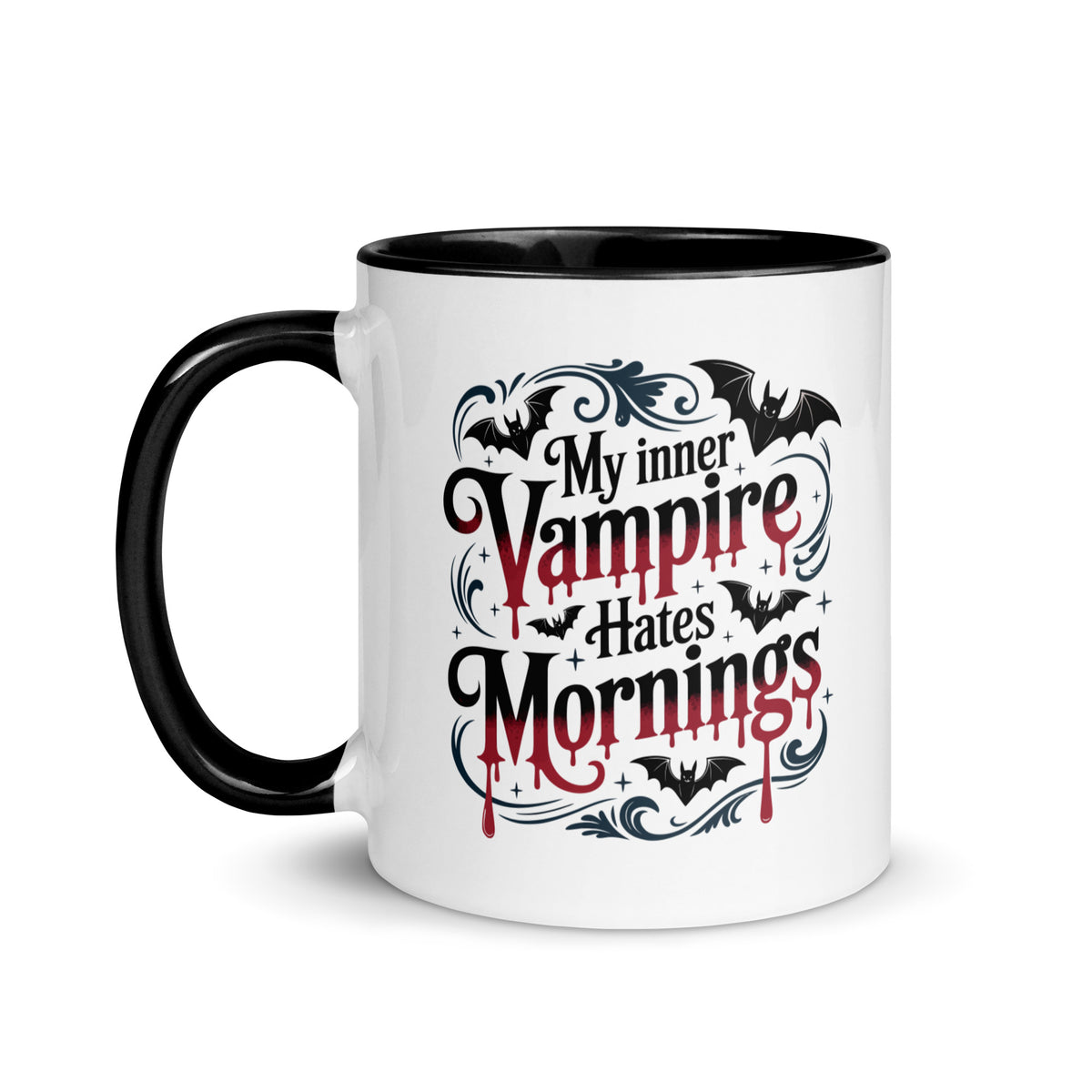 My Inner Vampire Hates Mornings Gothic Accent Coffee Mug | Funny Dark Humor Gift - Spinsterly Co