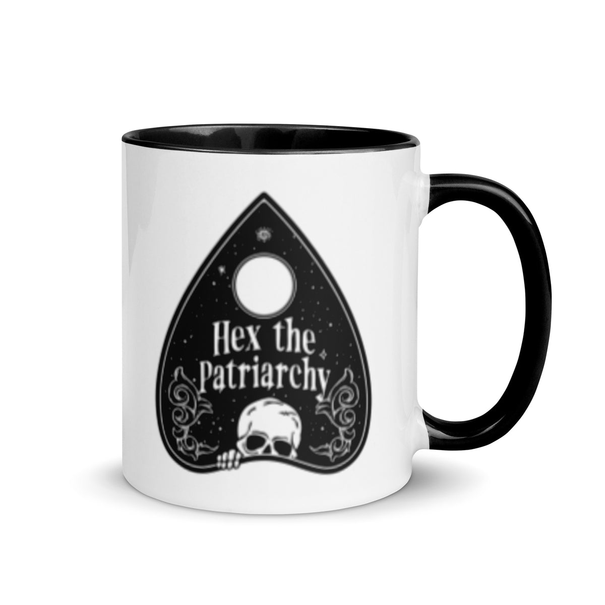 Hex the Patriarchy Ouija Planchette | Color Inside Ceramic Coffee Mug - Spinsterly Co