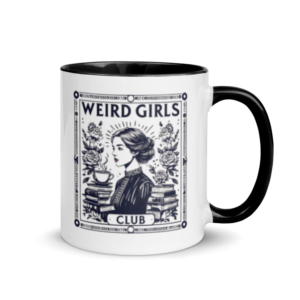 Weird Girls Club Tarot Card Accent Coffee Mug | Dark Academia Bookish Gift - Spinsterly Co