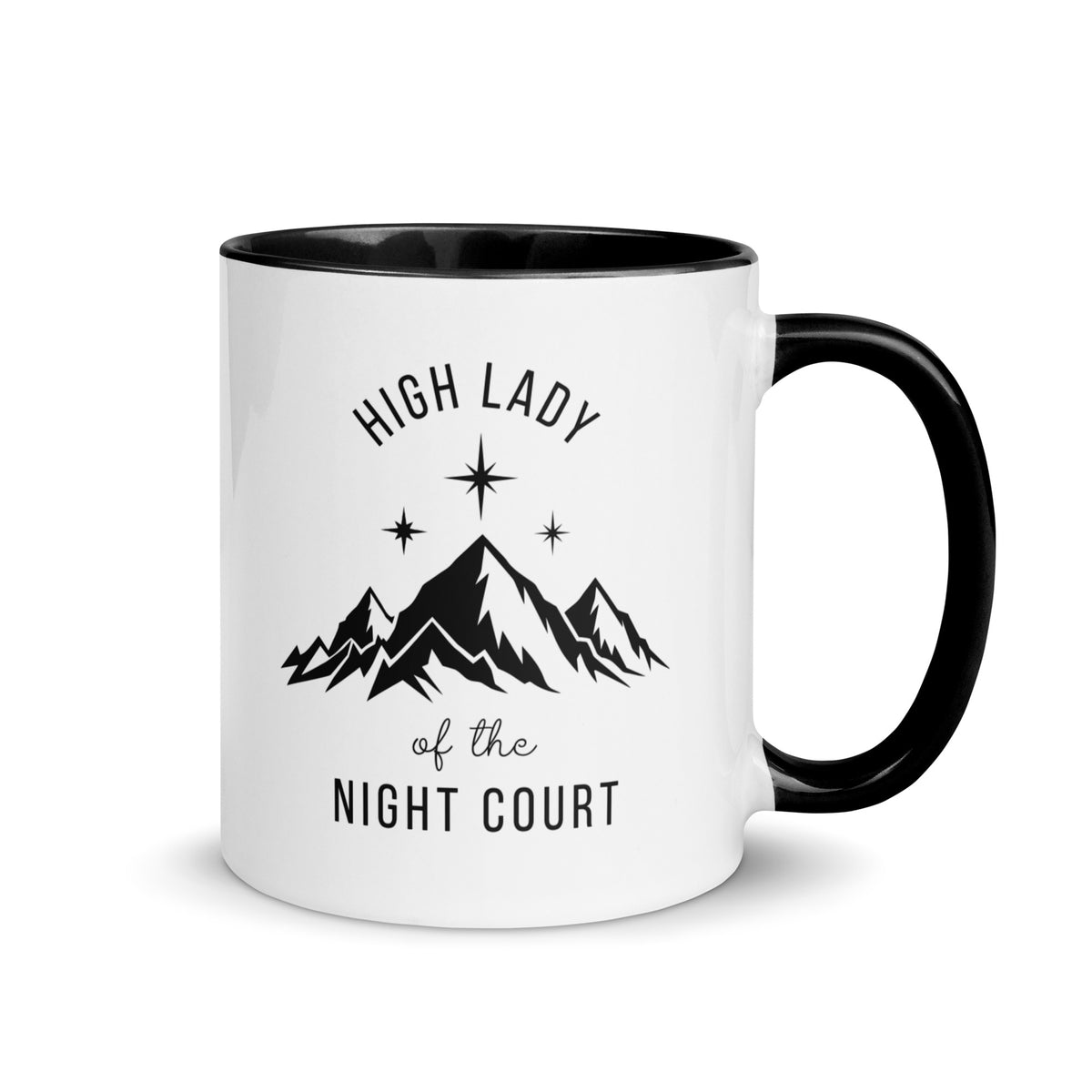 High Lady of the Night Court Mountain Star Accent Coffee Mug | Dark Fantasy Bookish Gift - Spinsterly Co