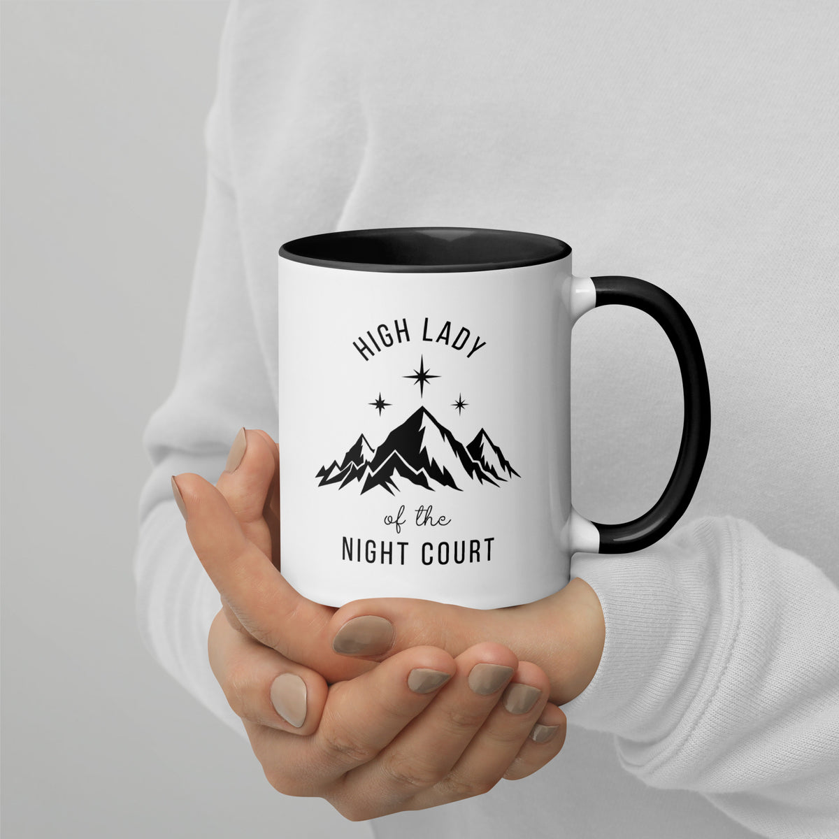 High Lady of the Night Court Mountain Star Accent Coffee Mug | Dark Fantasy Bookish Gift - Spinsterly Co