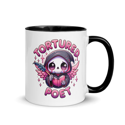 Tortured Poet Kawaii Grim Reaper Accent Coffee Mug | Funny Poet Music Fan Gift - Spinsterly Co