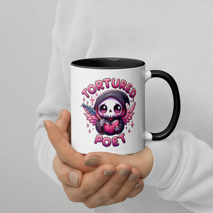 Tortured Poet Kawaii Grim Reaper Accent Coffee Mug | Funny Poet Music Fan Gift - Spinsterly Co