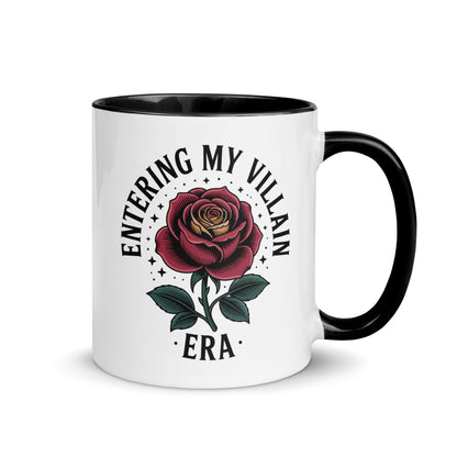 Entering My Villain Era Rose Accent Coffee Mug | Funny Dark Aesthetic Gift - Spinsterly Co