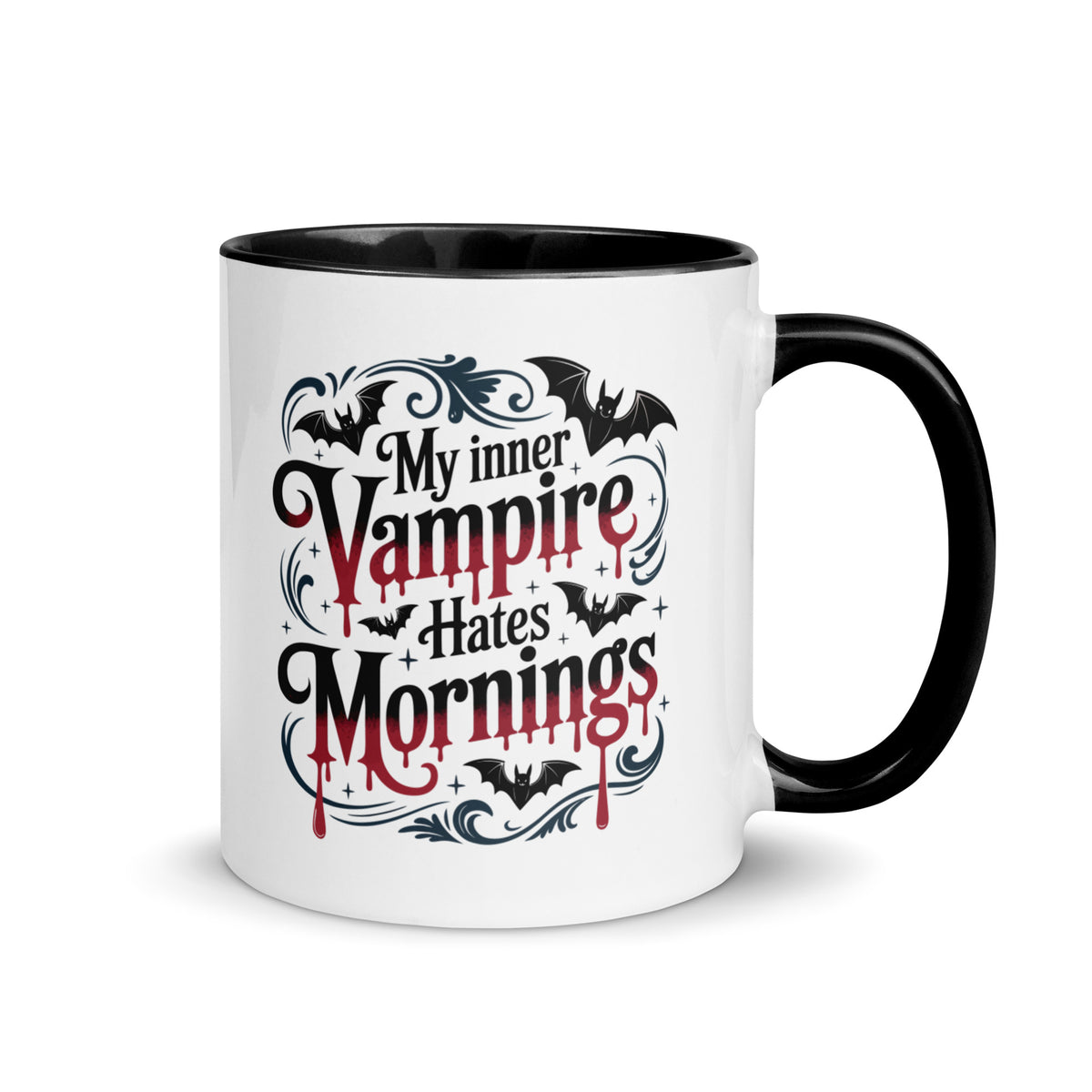 My Inner Vampire Hates Mornings Gothic Accent Coffee Mug | Funny Dark Humor Gift - Spinsterly Co