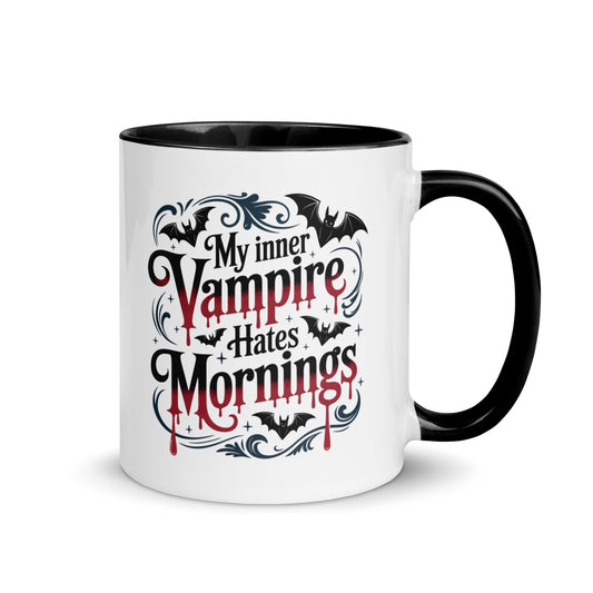 My Inner Vampire Hates Mornings Gothic Accent Coffee Mug | Funny Dark Humor Gift - Spinsterly Co