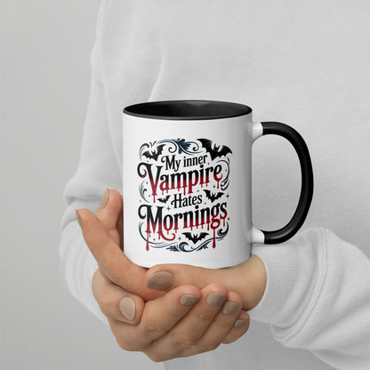 My Inner Vampire Hates Mornings Gothic Accent Coffee Mug | Funny Dark Humor Gift - Spinsterly Co