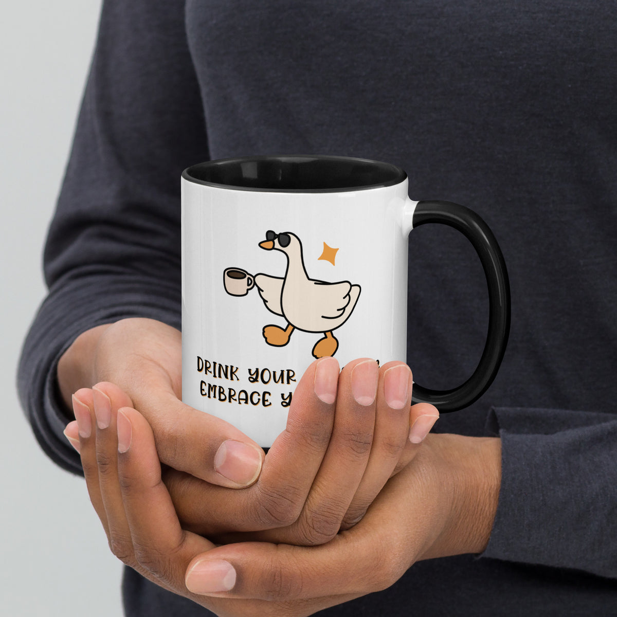 Drink Your Coffee & Embrace Your Rage Silly Goose Accent Coffee Mug | Funny Gift - Spinsterly Co