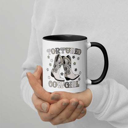 Tortured Cowgirl Western Boot Accent Coffee Mug | Funny Country Music Fan Gift - Spinsterly Co