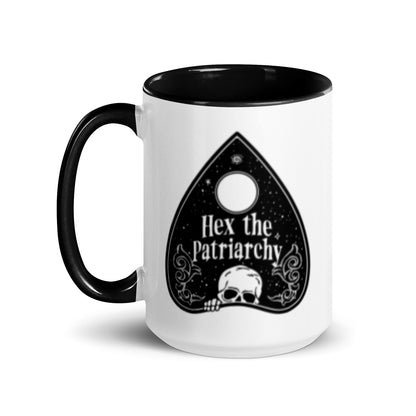 Hex the Patriarchy Ouija Planchette | Color Inside Ceramic Coffee Mug - Spinsterly Co