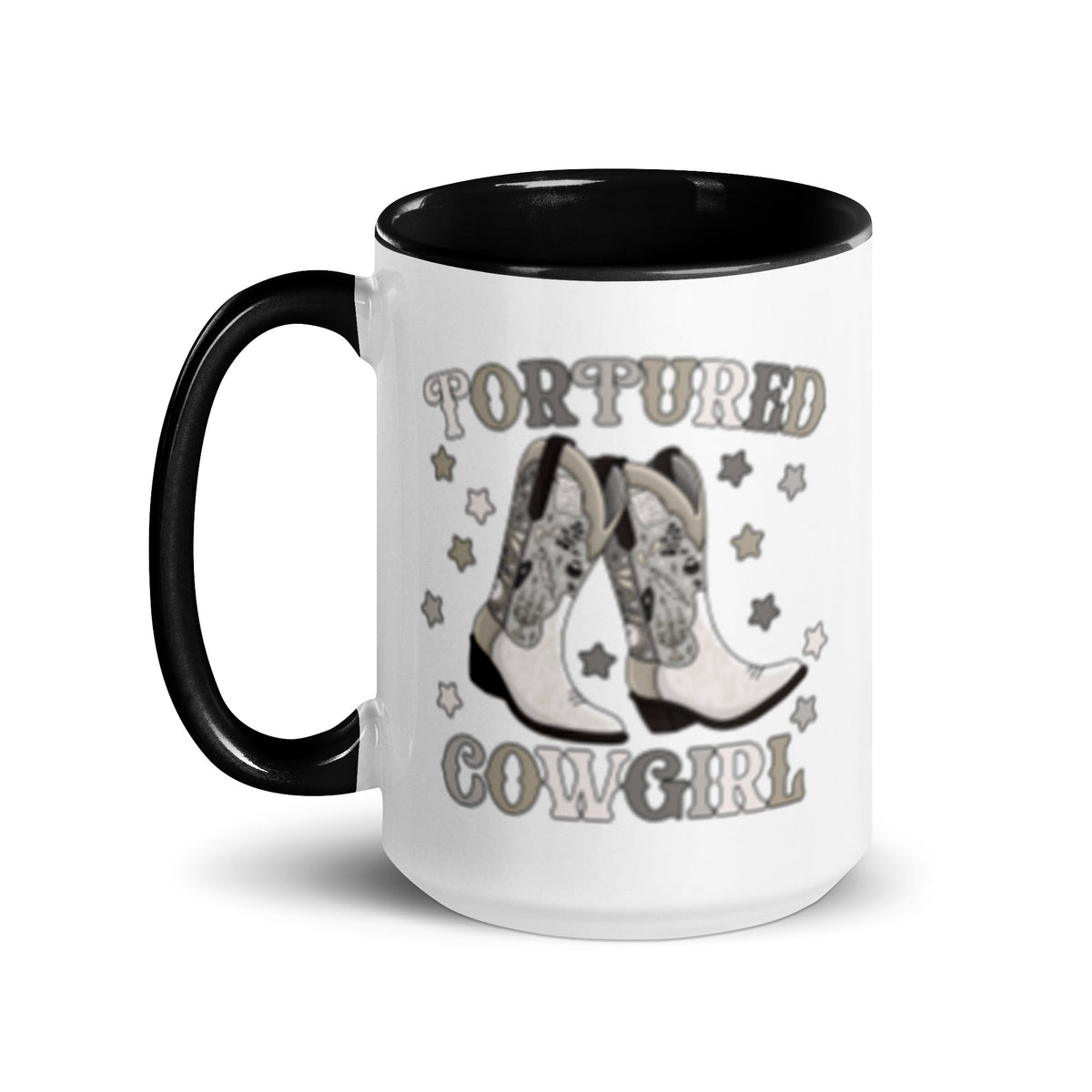 Tortured Cowgirl Western Boot Accent Coffee Mug | Funny Country Music Fan Gift - Spinsterly Co