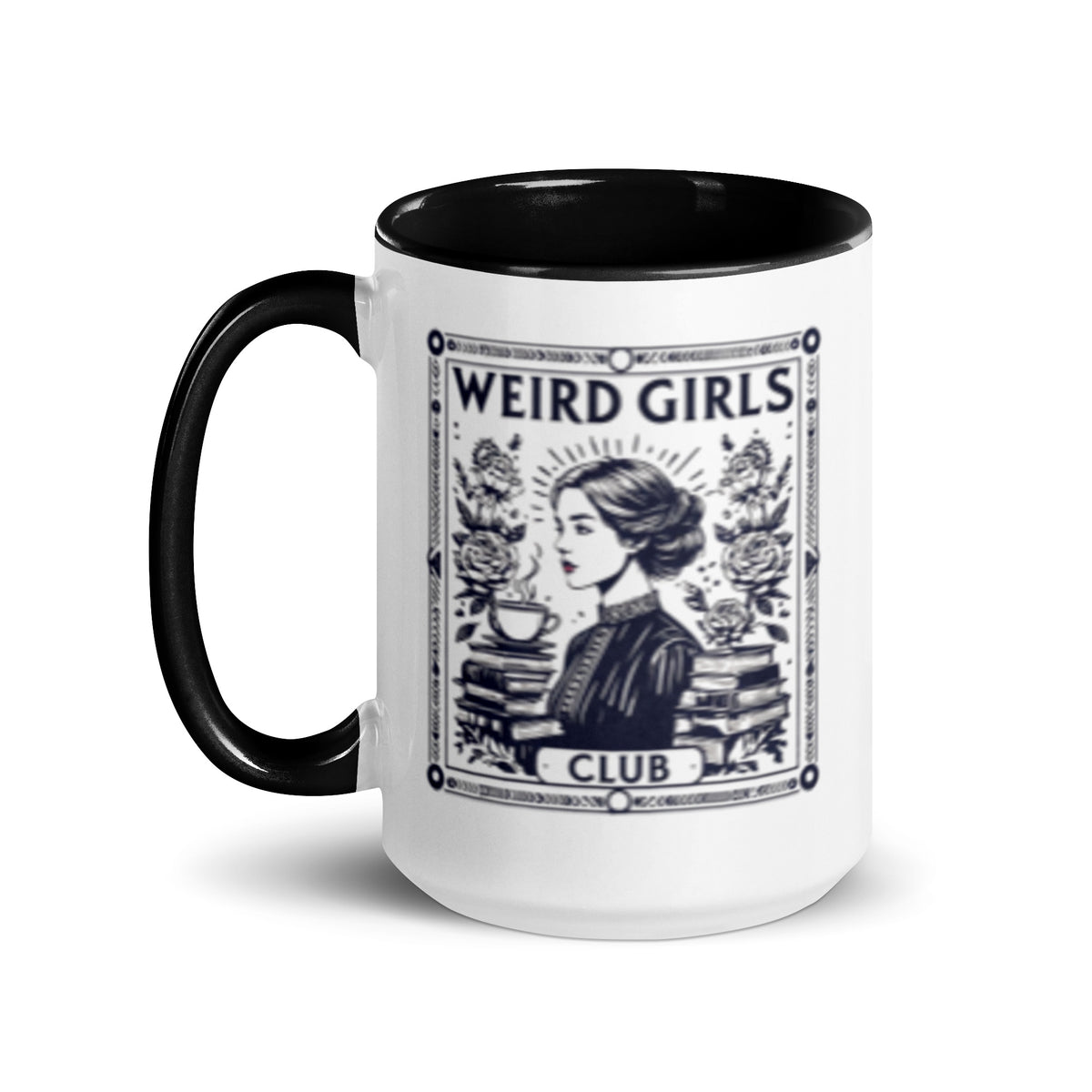 Weird Girls Club Tarot Card Accent Coffee Mug | Dark Academia Bookish Gift - Spinsterly Co