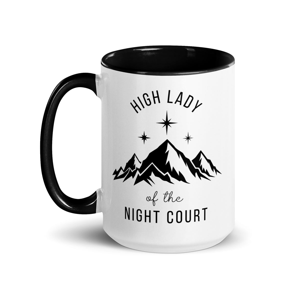 High Lady of the Night Court Mountain Star Accent Coffee Mug | Dark Fantasy Bookish Gift - Spinsterly Co