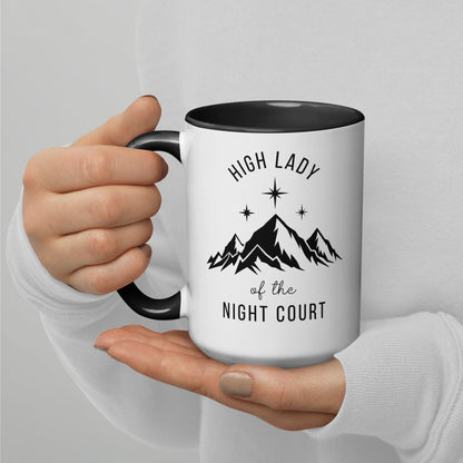 High Lady of the Night Court Mountain Star Accent Coffee Mug | Dark Fantasy Bookish Gift - Spinsterly Co