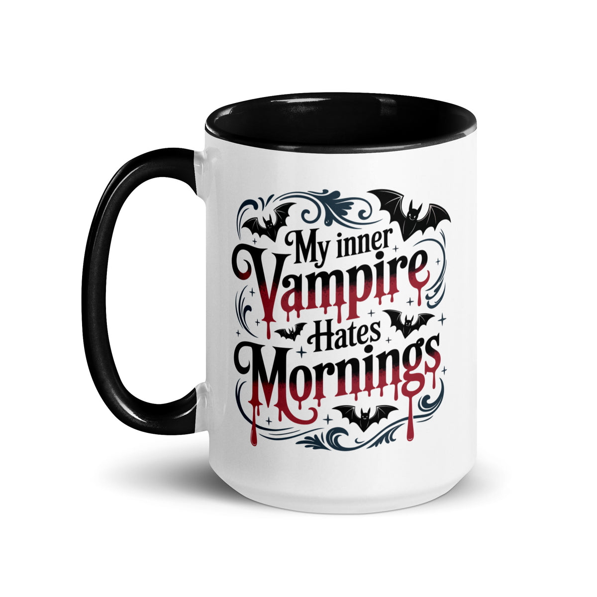 My Inner Vampire Hates Mornings Gothic Accent Coffee Mug | Funny Dark Humor Gift - Spinsterly Co