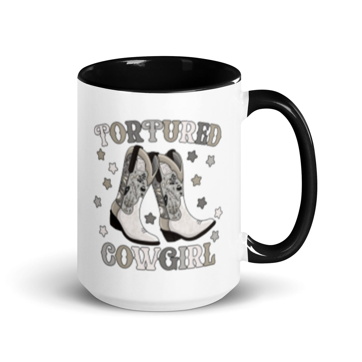 Tortured Cowgirl Western Boot Accent Coffee Mug | Funny Country Music Fan Gift - Spinsterly Co