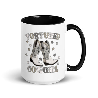 Tortured Cowgirl Western Boot Accent Coffee Mug | Funny Country Music Fan Gift - Spinsterly Co