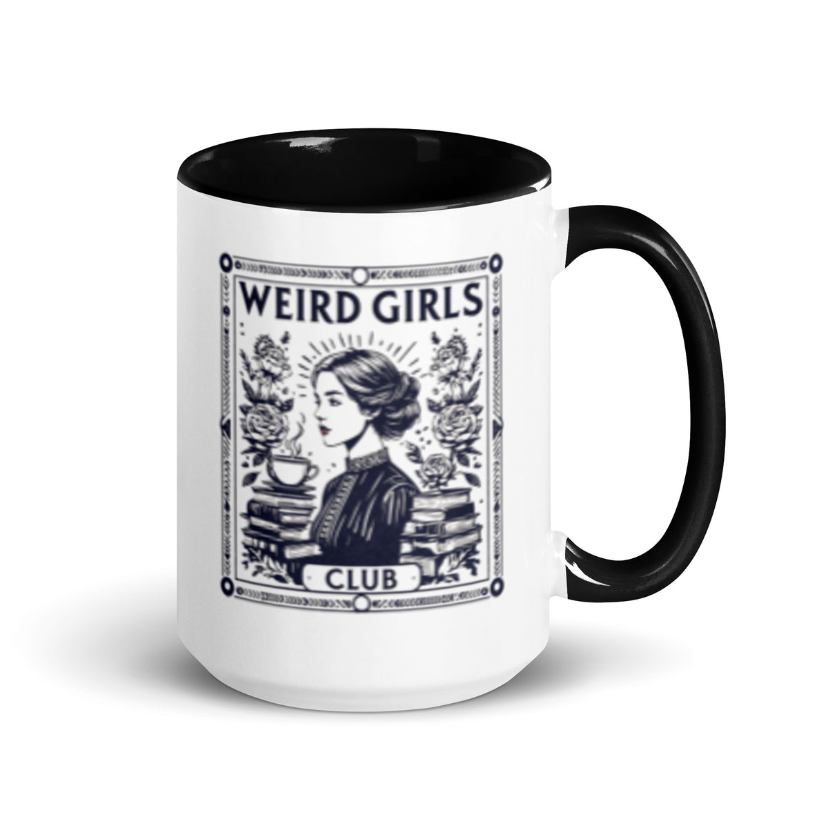 Weird Girls Club Tarot Card Accent Coffee Mug | Dark Academia Bookish Gift - Spinsterly Co