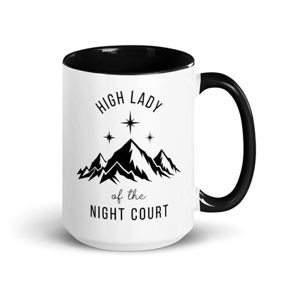 High Lady of the Night Court Mountain Star Accent Coffee Mug | Dark Fantasy Bookish Gift - Spinsterly Co