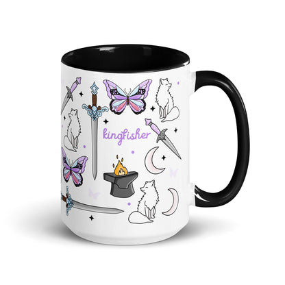 Little Osha Fantasy Scatter Pattern Accent Coffee Mug | Dark Fantasy Bookish Gift - Spinsterly Co