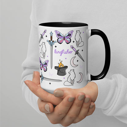 Little Osha Fantasy Scatter Pattern Accent Coffee Mug | Dark Fantasy Bookish Gift - Spinsterly Co