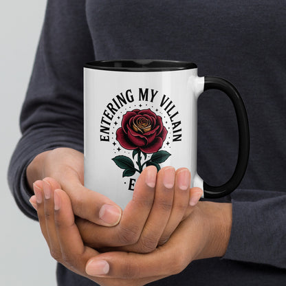 Entering My Villain Era Rose Accent Coffee Mug | Funny Dark Aesthetic Gift - Spinsterly Co