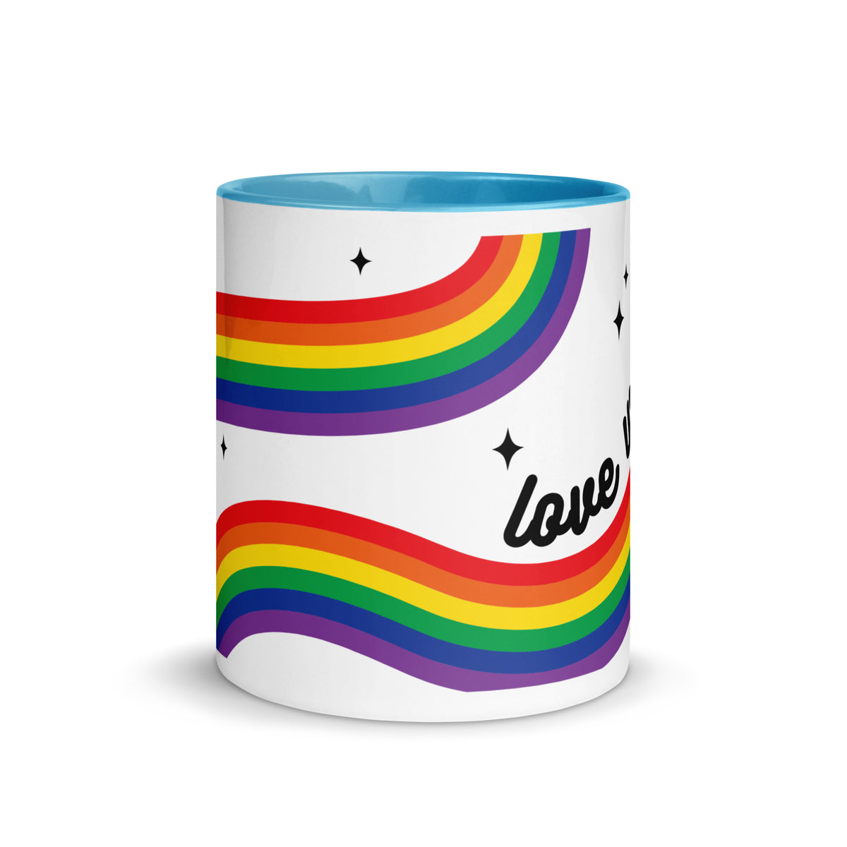 Love is Love Rainbow Pride Accent Coffee Mug | LGBTQIA+ Gift - Spinsterly Co