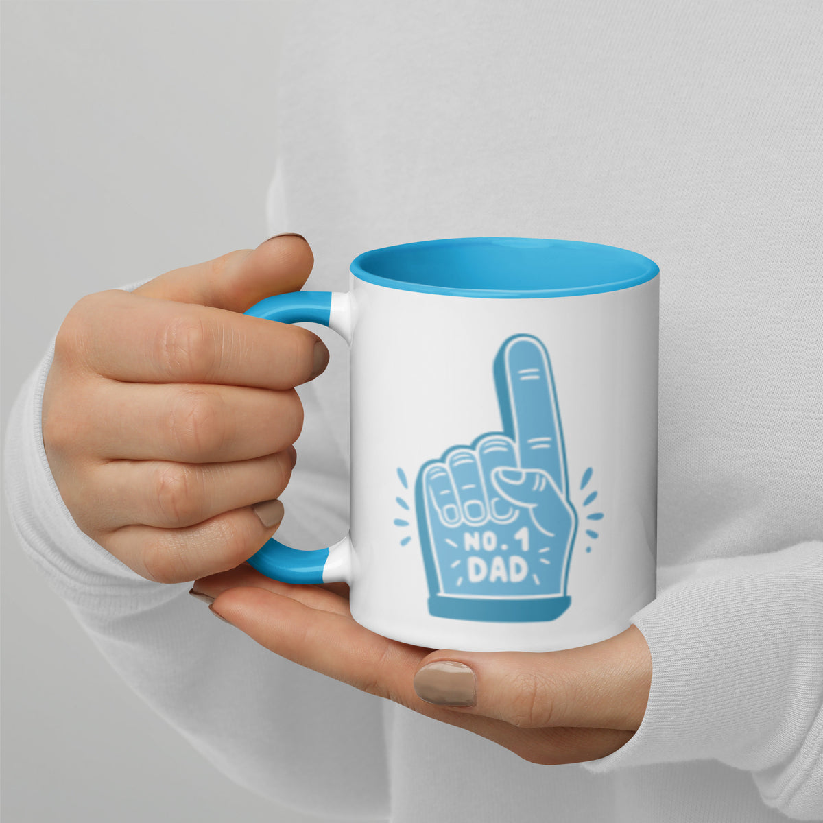 No. 1 Dad Mug | Foam Finger Ceramic Mug - Spinsterly Co