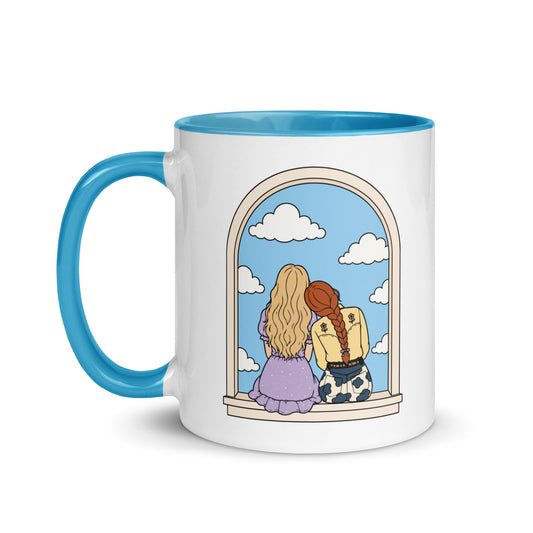 Windowsill Friends Color Inside Ceramic Mug | Whimsical Friendship Gift - Spinsterly Co