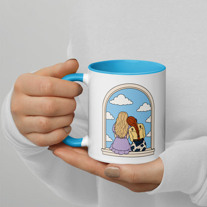 Windowsill Friends Color Inside Ceramic Mug | Whimsical Friendship Gift - Spinsterly Co