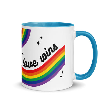 Love is Love Rainbow Pride Accent Coffee Mug | LGBTQIA+ Gift - Spinsterly Co