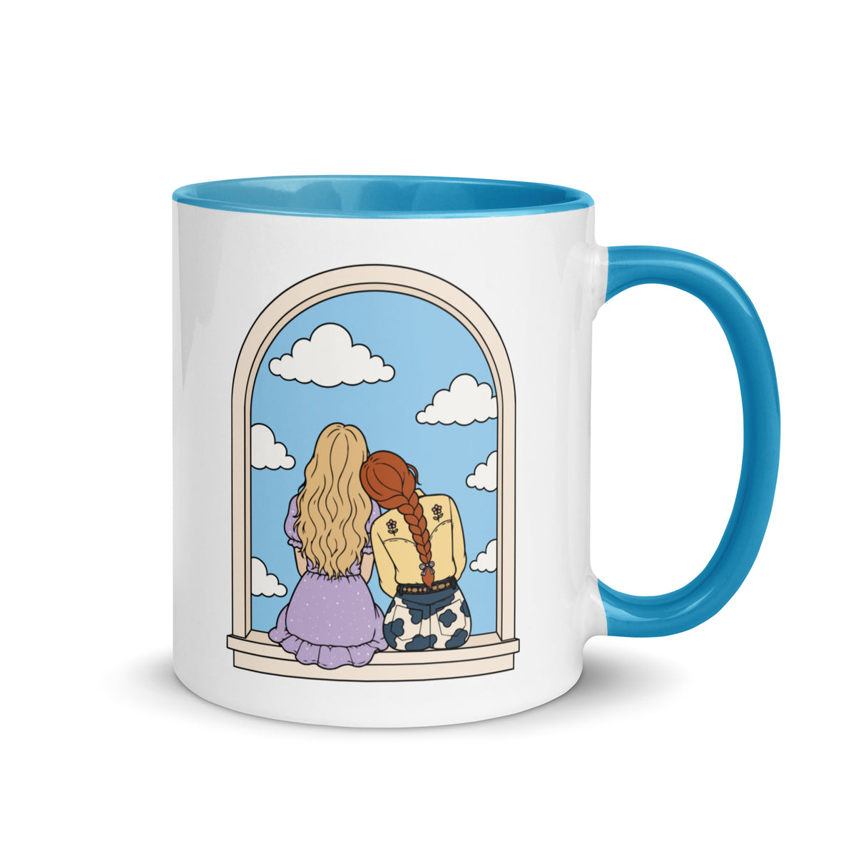Windowsill Friends Color Inside Ceramic Mug | Whimsical Friendship Gift - Spinsterly Co