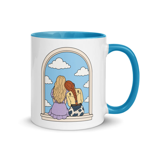 Windowsill Friends Color Inside Ceramic Mug | Whimsical Friendship Gift - Spinsterly Co