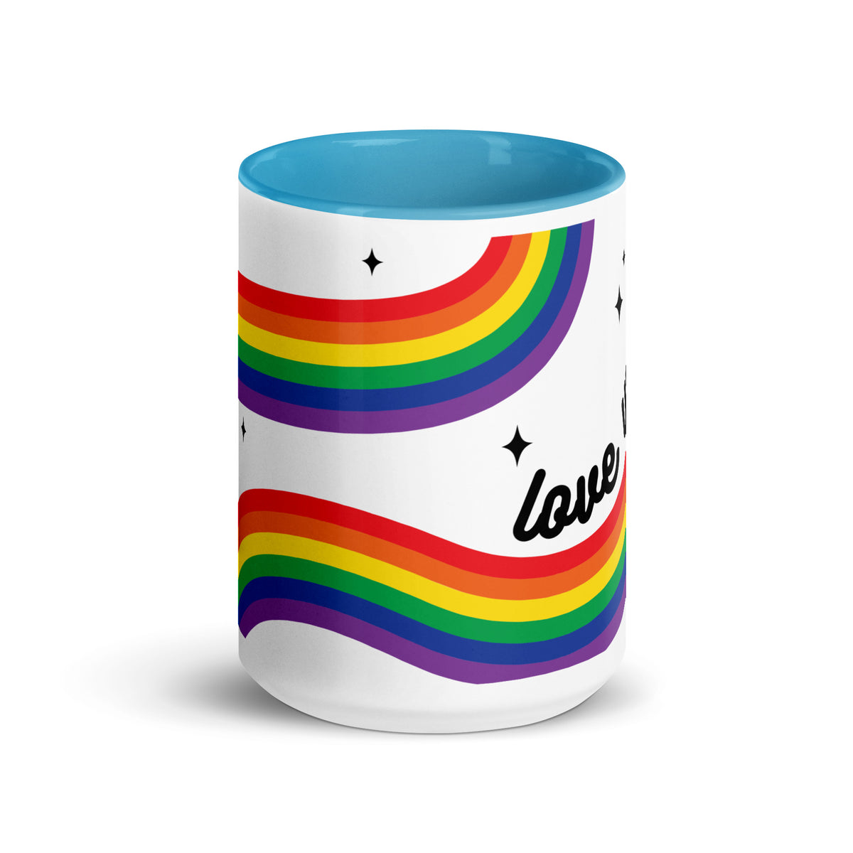 Love is Love Rainbow Pride Accent Coffee Mug | LGBTQIA+ Gift - Spinsterly Co