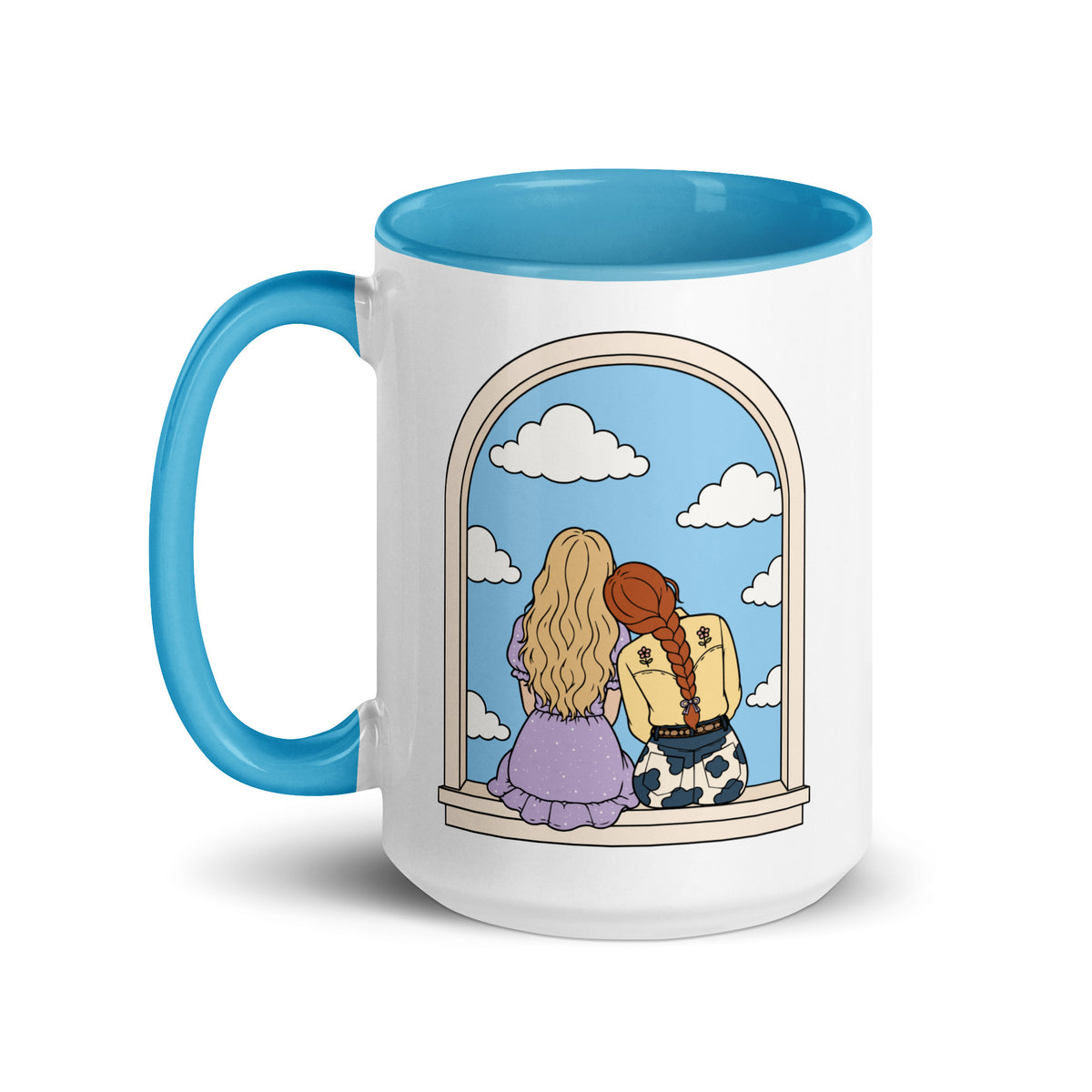 Windowsill Friends Color Inside Ceramic Mug | Whimsical Friendship Gift - Spinsterly Co
