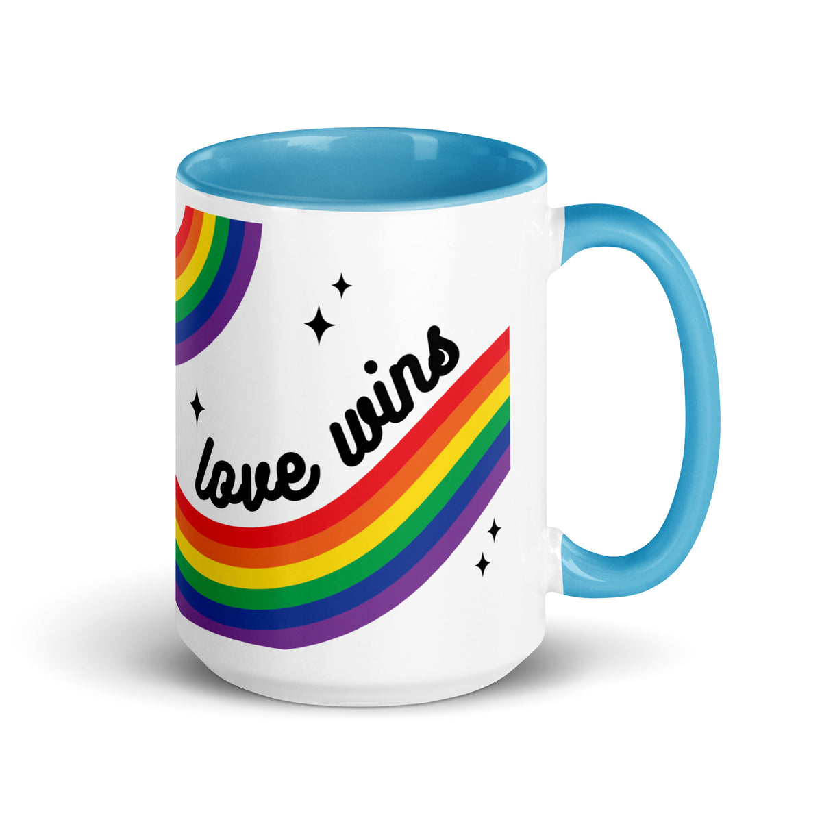 Love is Love Rainbow Pride Accent Coffee Mug | LGBTQIA+ Gift - Spinsterly Co