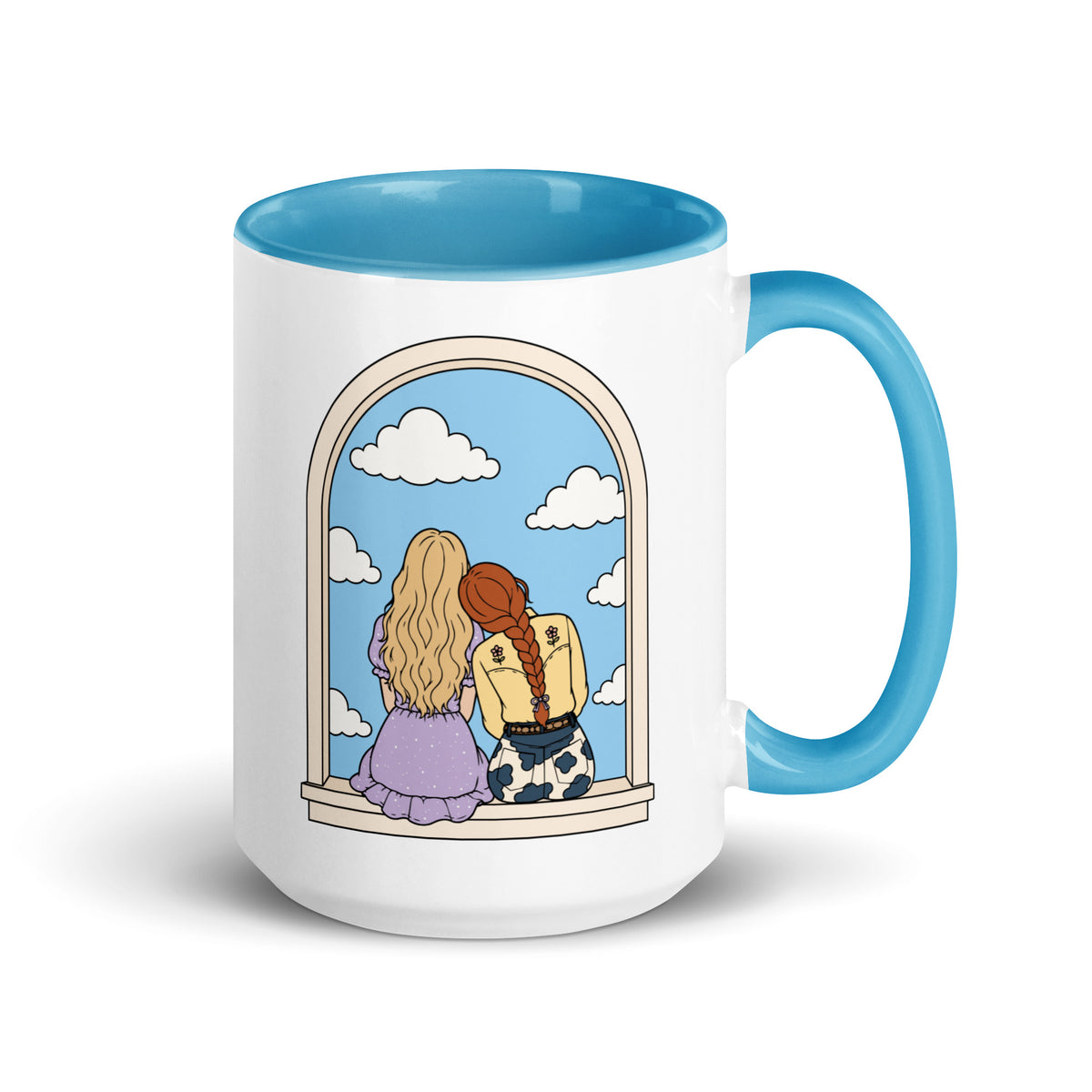 Windowsill Friends Color Inside Ceramic Mug | Whimsical Friendship Gift - Spinsterly Co