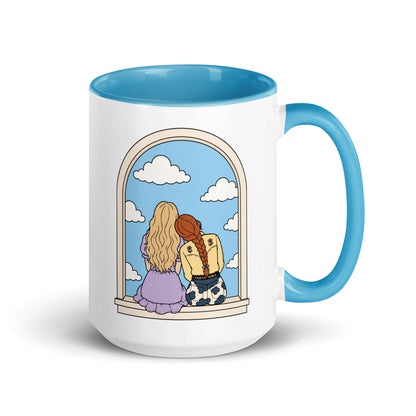 Windowsill Friends Color Inside Ceramic Mug | Whimsical Friendship Gift - Spinsterly Co