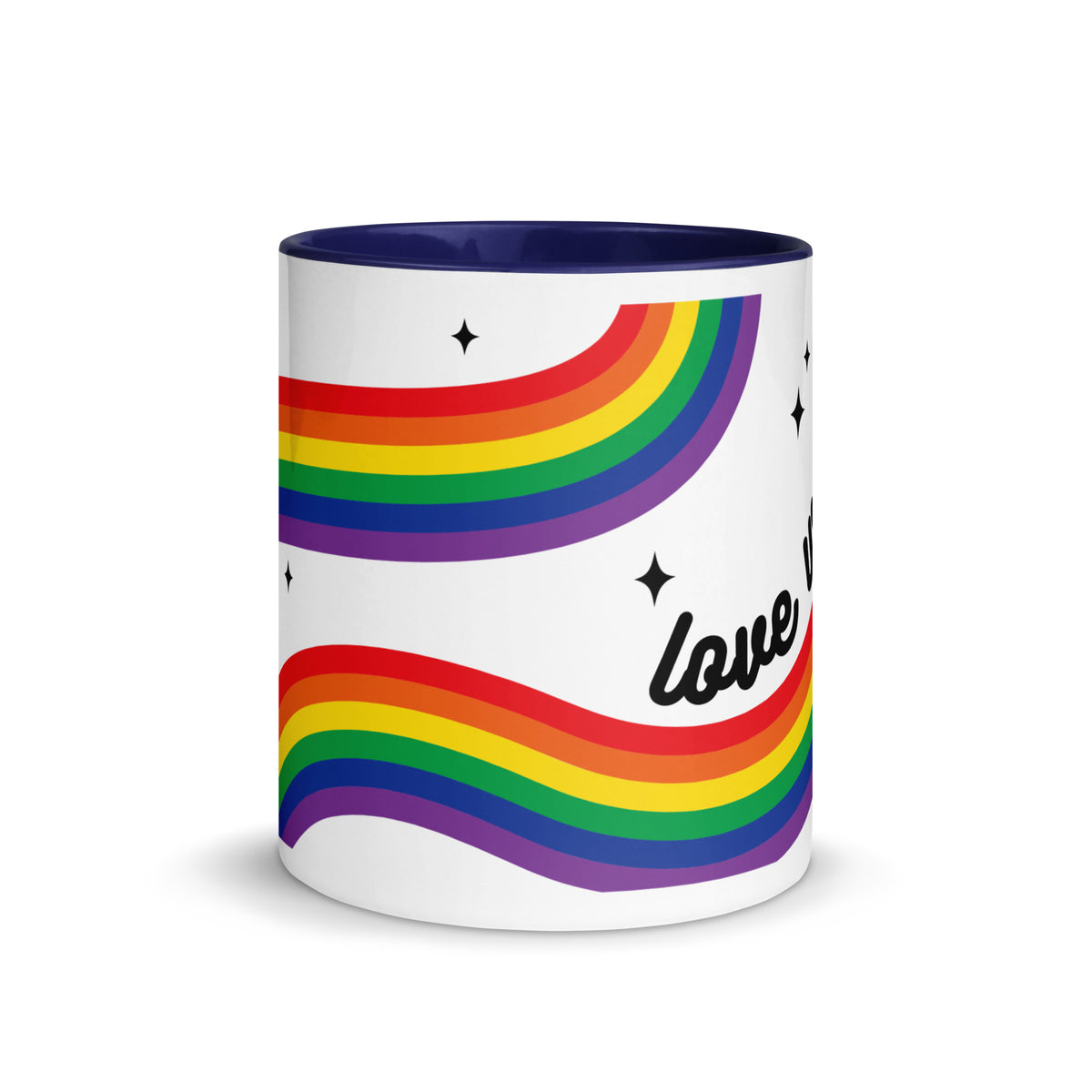Love is Love Rainbow Pride Accent Coffee Mug | LGBTQIA+ Gift - Spinsterly Co