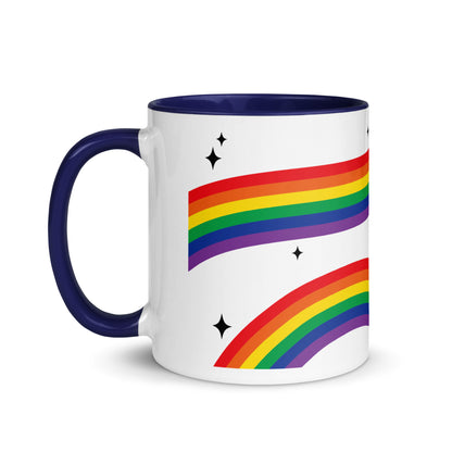 Love is Love Rainbow Pride Accent Coffee Mug | LGBTQIA+ Gift - Spinsterly Co